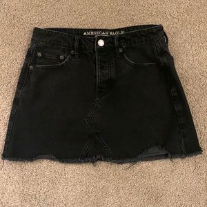 American Eagle black jean skirt